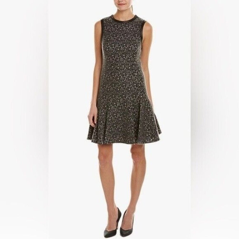 Rebecca Taylor Women's Sleeveless Wool Blend Lace Bonded Dress Grey/Black Size:2 - Picture 13 of 13